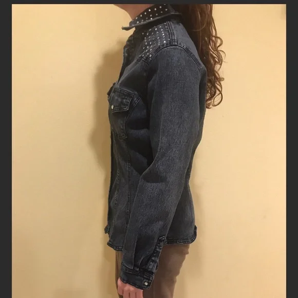 DG2 Diane Gilman Vintage Rhinestone Jean Jacket S - Picture 6 of 8